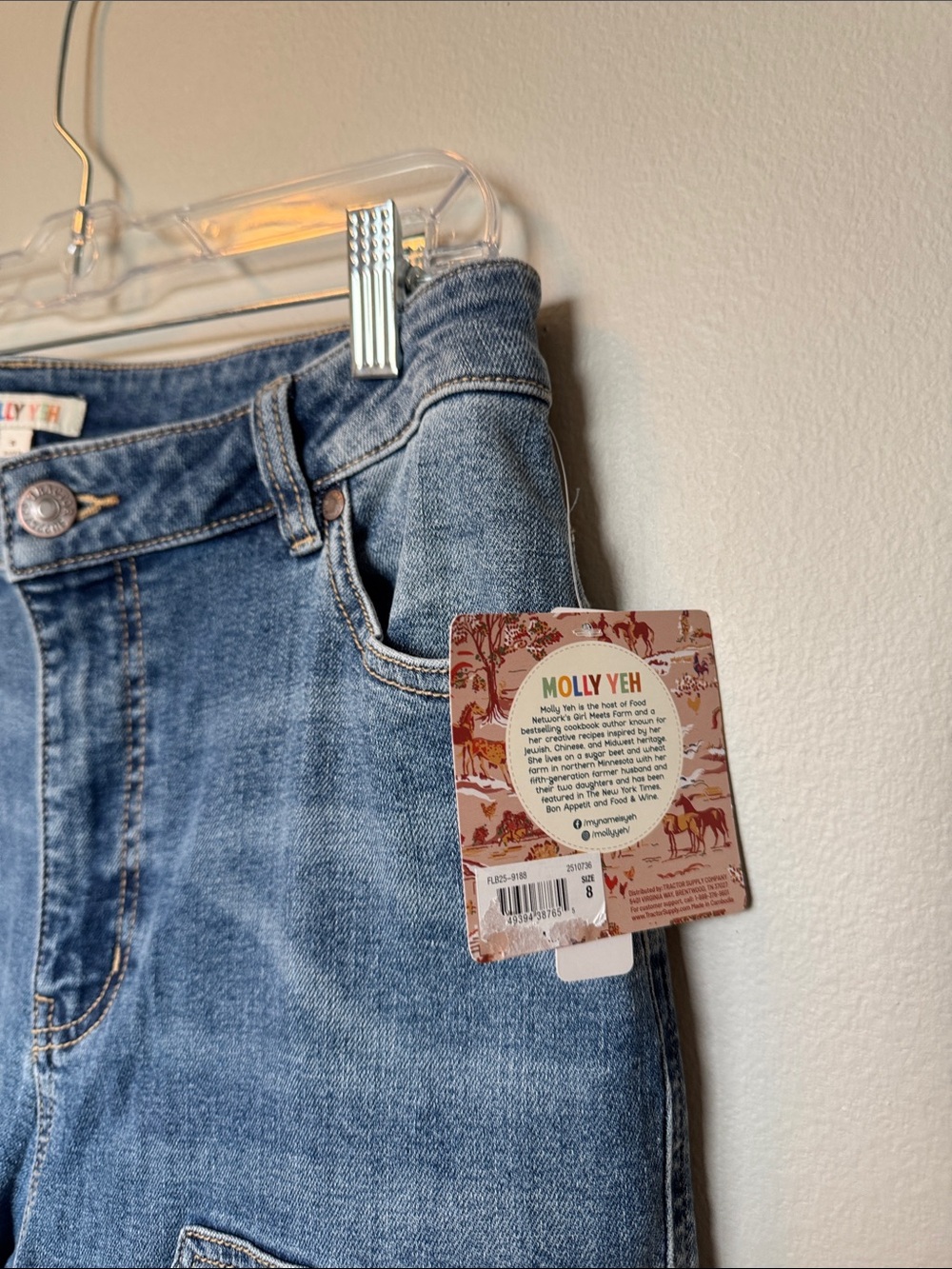 NWT Molly Yeh Blue Patchwork Jeans - Picture 2 of 6